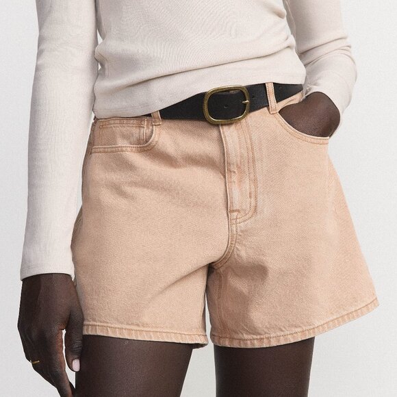 Frank And Oak The Courtney Loose Natural Dye Short in Catechu Brown Size 3131 - Picture 1 of 3